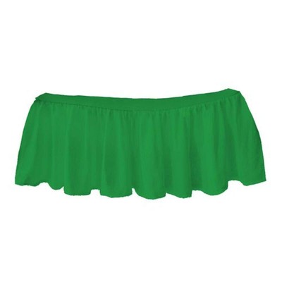 Solid Ruffled Round Crib Skirt, Green