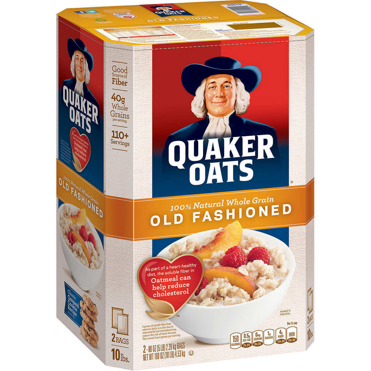 Quaker Oats Old Fashioned Oatmeal, 5 lbs, 2count 30000410004 eBay