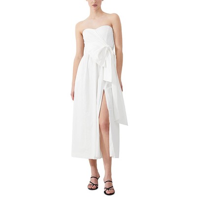 French Connection Womens White Ruffled Long Maxi Dress Gown 12 BHFO 4667