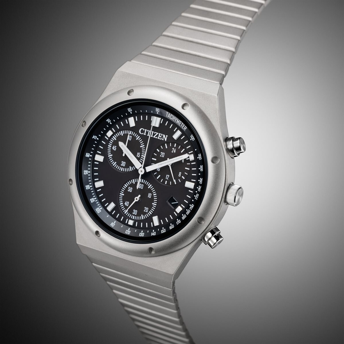 Pre-owned Citizen Collection Record Label 1984 Chronograph At2540-57e Eco Drive Watch 2023