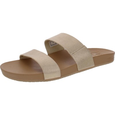 Reef Womens Cushion Bounce Vista Tan Slide Sandals 10 Medium (B,M) BHFO 6599