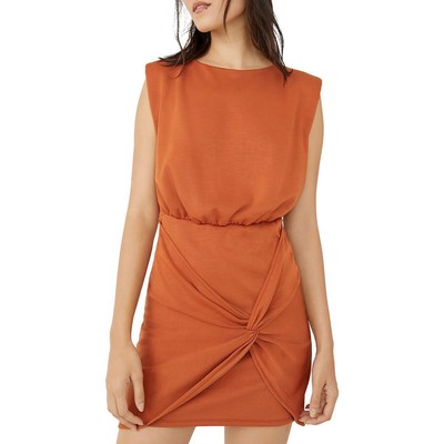 

Трикотажное однотонное мини-платье Free People Runaway BHFO 3886, Brandy