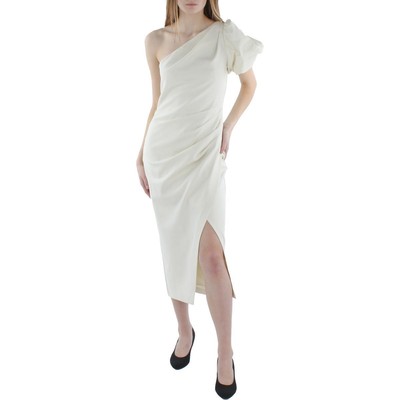 Женское миди-платье цвета слоновой кости для коктейлей и вечеринок Lauren Ralph Lauren 4 BHFO 5919
