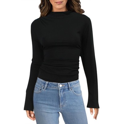 

Боди-стринги с высоким воротником и рюшами Good American Womens BHFO 2017, Черный