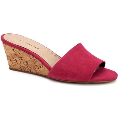 

Женские розовые сандалии на танкетке Charter Club Nallahh 6 Medium (B,M) BHFO 0359, Raspberry microfiber