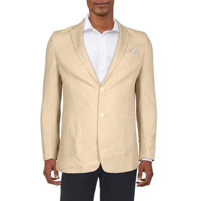 Мужской блейзер Vince Camuto Hill из бежевой саржи на двух пуговицах 44R BHFO 3914