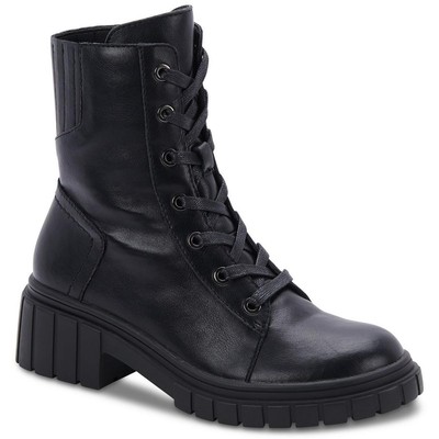 Aqua College Womens Perel Black Combat & Lace-up Boots 7 Medium (B,M) BHFO 4343
