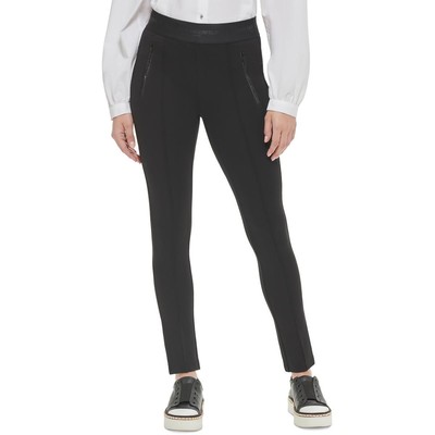 Karl Lagerfeld Paris Womens Black Logo Zip Detail Skinny Pants S BHFO 2188