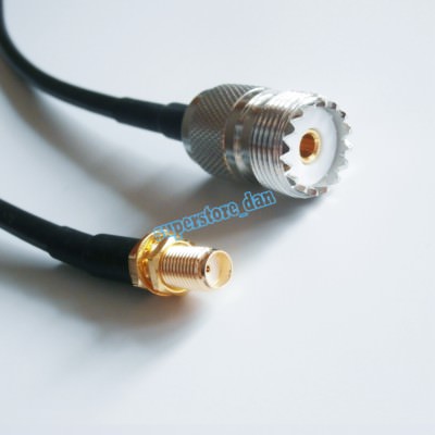 UHF Female SO239 to SMA Female Jack Connector RF Pigtail Coaxial RG58 Cable