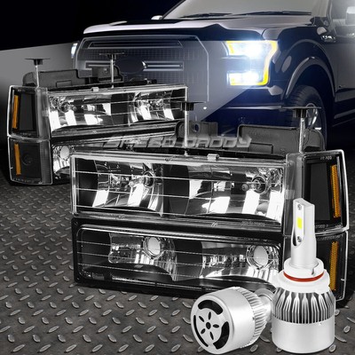 ЧЕРНАЯ ФАРА КОРПУСА + ЯНТАРНЫЙ УГОЛОК + БЕЛЫЙ СВЕТОДИОД 9006 HID с ВЕНТИЛЯТОРОМ ДЛЯ 94-00 GMT400