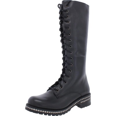

Женские черные высокие сапоги до колена Steve Madden Lakewood 7, средние (B,M) BHFO 3223, Black leather