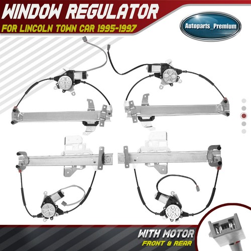 4x Power Window Regulator with Motor for Lincoln Town Car 1995-1997
