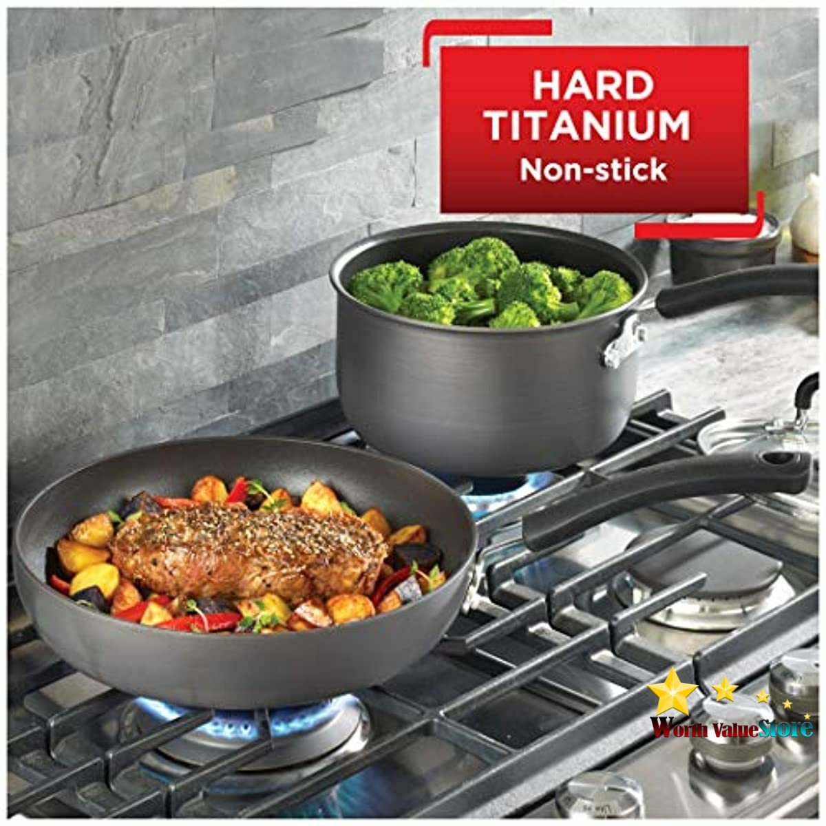 T-fal E76598 Ultimate Hard Anodized Nonstick 12 Inch Fry Pan with Lid, Dishwashe  eBay