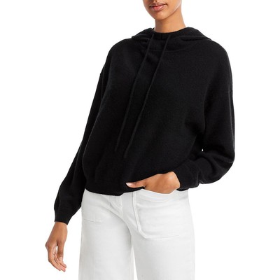 

Женский кашемировый свитер в рубчик Aqua Cashmere с капюшоном и длинными рукавами BHFO 7812