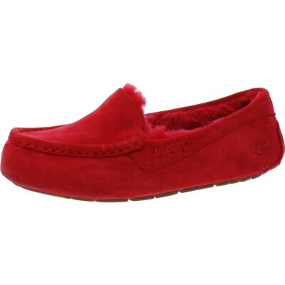 Женские красные замшевые лоферы без шнуровки Ugg Ansley, ширина 8 (C, D, W), BHFO 6953