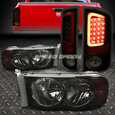ФАРА С ДЫМЧАТЫМ КОРПУСОМ, ЯНТАРНЫЙ УГОЛОК + 3D СВЕТОДИОДНЫЙ ЗАДНИЙ СТОП-СИГНАЛ ДЛЯ 02-05 DODGE RAM