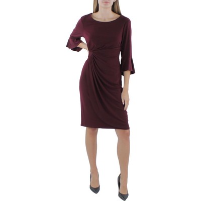 Женское повседневное платье миди с запахом Connected Apparel красного цвета из искусственной кожи 10 BHFO 7403