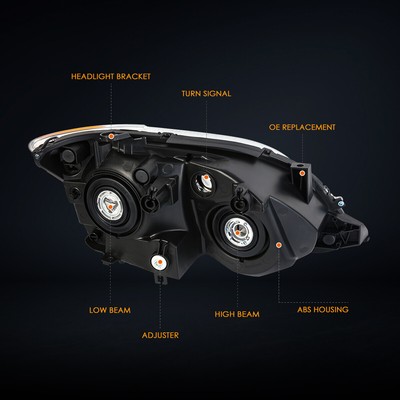 For 08-10 Toyota Avalon OE Style Left Driver Side Headlight Lamp Chrome Housing