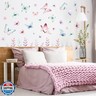 Boho Butterfly Wall Decals，Butterfly Wall Stickers，Flowers Butterflies Wall Decorations，Girls Bedroom Removable Wall Decals，Wedding Offices Bedroom Room Sticker (Boho Colorful Butterfly Wall Decals)