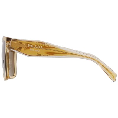 Pre-owned Prada Dark Brown Square Ladies Sunglasses Pr 24zs 14i01t 56 Pr 24zs 14i01t 56