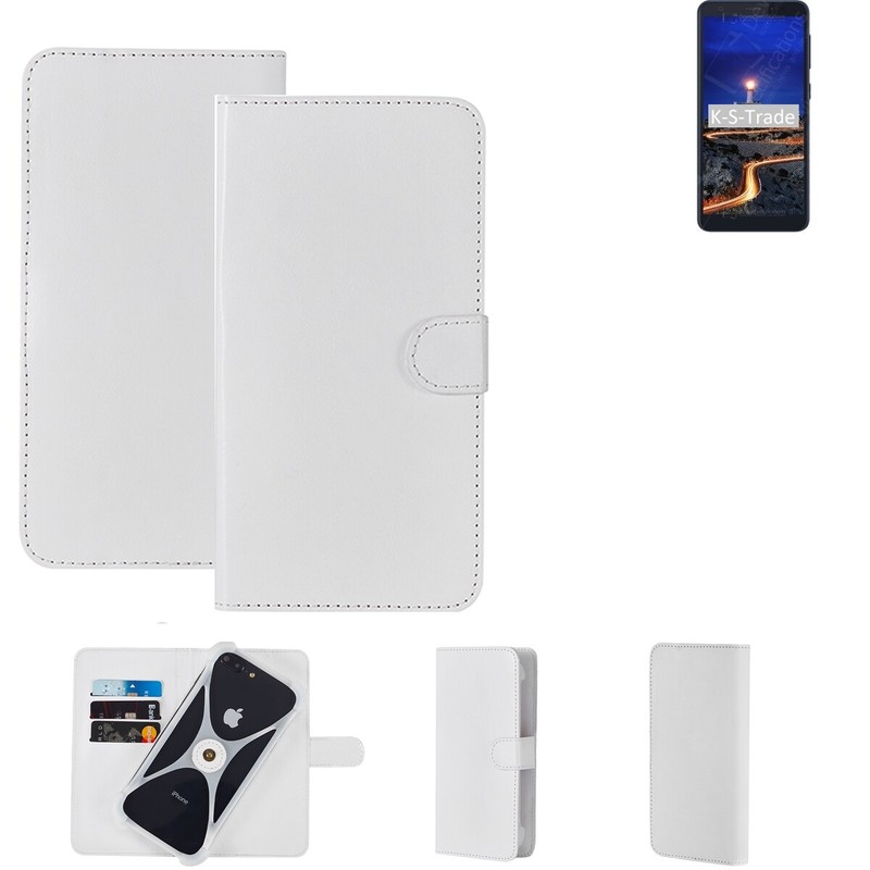 ÃTui Portefeuille Pour Zte Blade A5 Housse Pochette Blanc Parce-Chocs