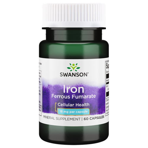 Swanson Iron Ferrous Fumarate 18 мг 60 капсул