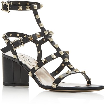 Valentino Garavani Женские туфли на каблуке ROCKSTUD CITY черного цвета, 8 средних (B,M), BHFO 3299