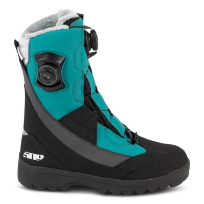 WOMENS RAID DOUBLE BOA BOOT EMERALD 8 Snowmobile Waterproof F06001300-008-301