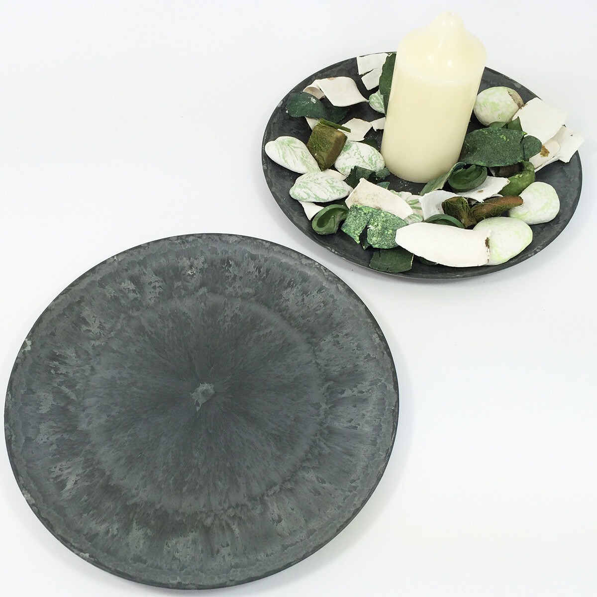 Deko-Teller in Schiefer-Optik Ø 28 cm Dekoteller Dekoschale Schale Schalen Deko