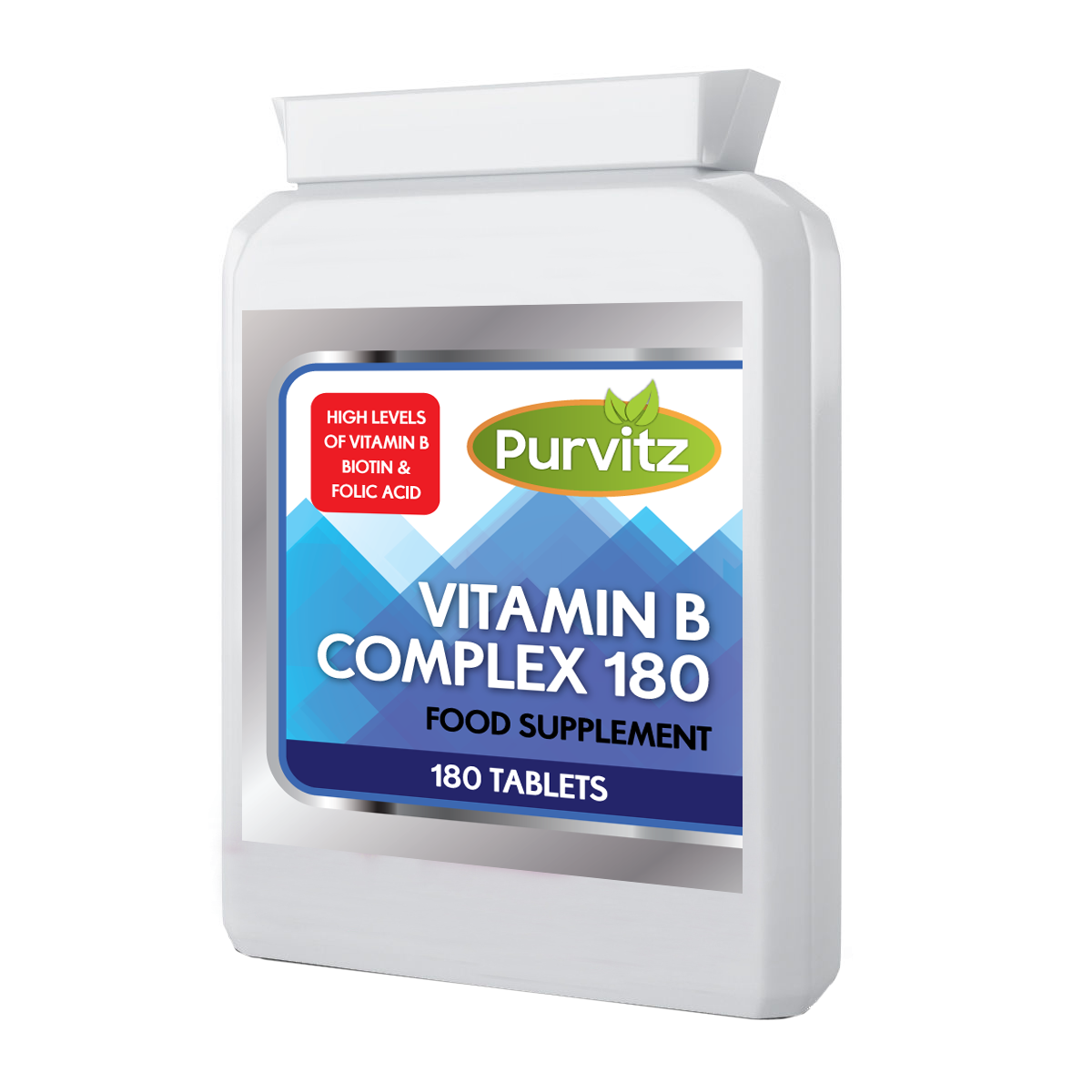 Vitamin B Complex 180 Tablets Contains all Eight B Vitamins in one