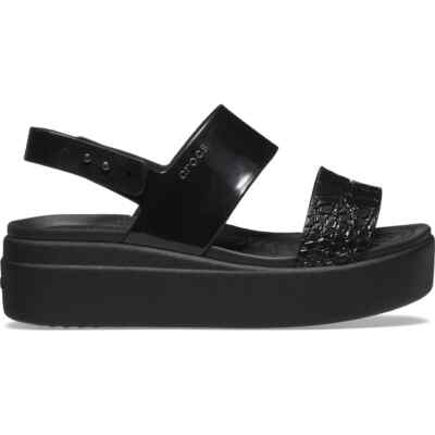 Женские босоножки на танкетке Crocs — женские босоножки на низкой танкетке Brooklyn на платформе