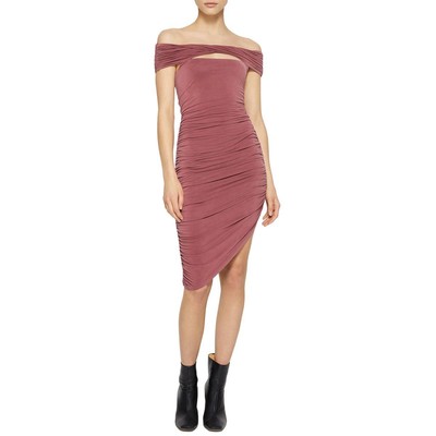 Женское облегающее мини-платье Jonathan Simkhai Divya фиолетового цвета с рюшами M BHFO 6029