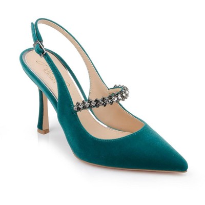Женские босоножки Jewel Badgley Mischka VERENA Green на высоком каблуке 7 см (B,M) 8777