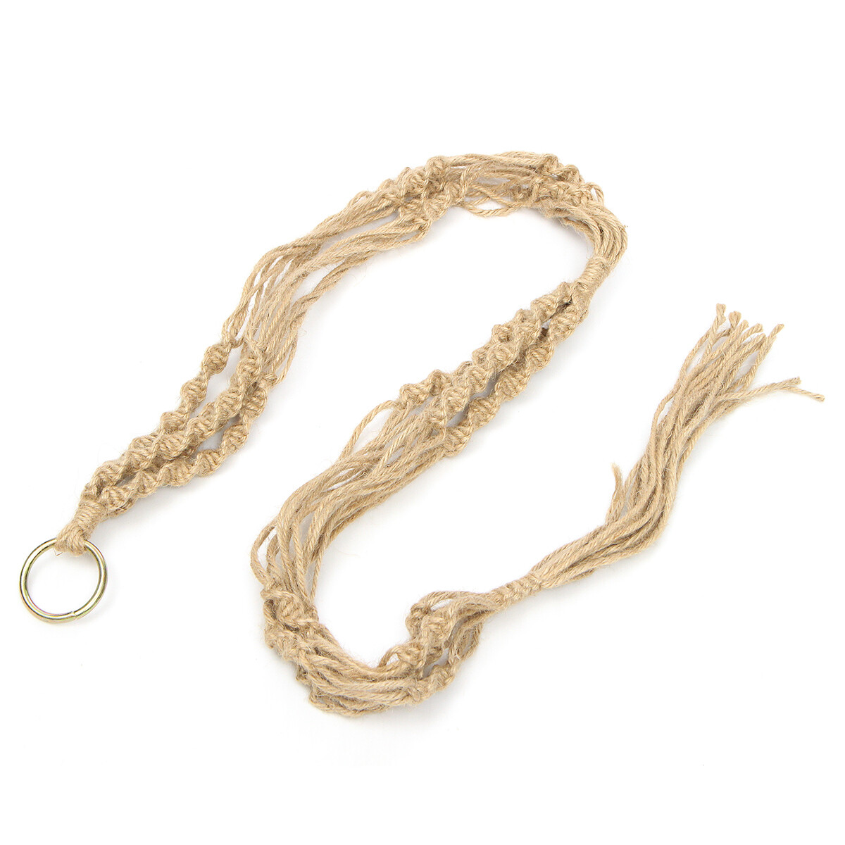 110cm Double Layer Hemp Jute Rope Plant Flower Pot Hanger Holder Macrame