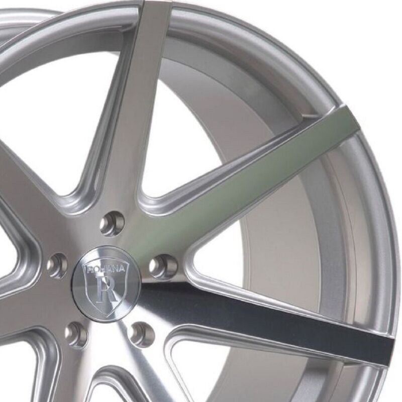 (4) 20" Rohana Rc7 20x9 Silver Concave Wheels Rims (a3)