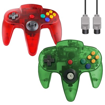Classic N64 Controller, Wired N64 Controller Upgraded Joystick for N64 Video ...