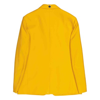Pre-owned Burberry Marigold Tailored Wool Blazer Jacket In Yellow
