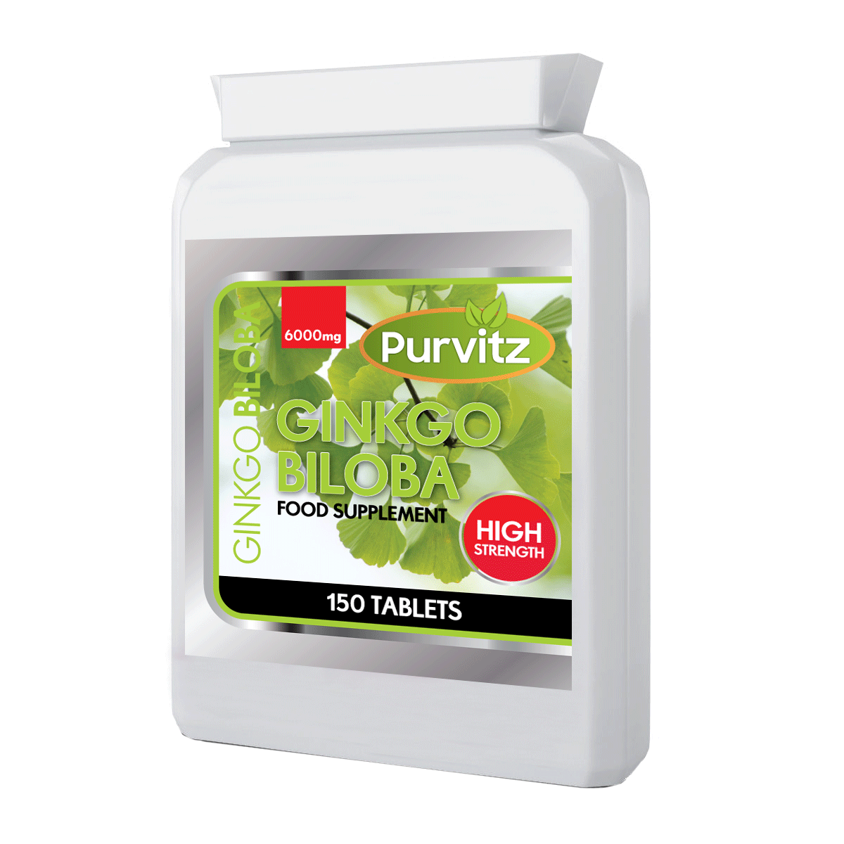 Ginkgo Biloba 6000mg MEMORY AID BLOOD CIRCULATION HIGH STRENGTH TABLETS