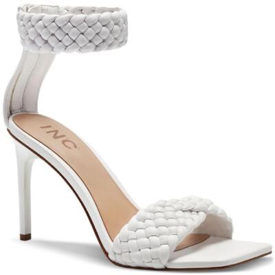 

INC Женские белые туфли Adalie с плетеными ремешками на щиколотке 7.5 Medium (B,M) BHFO 3272, White sm