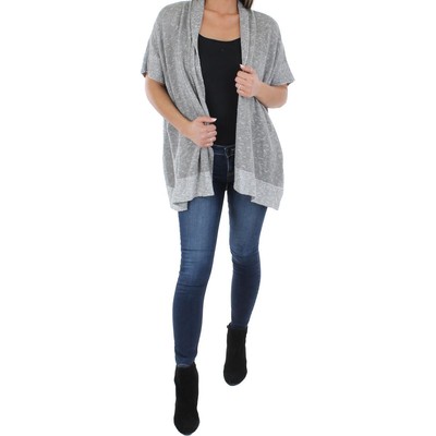 Eileen Fisher Womens Grey Boxy Open Front Cardigan Sweater Jacket S BHFO 0360