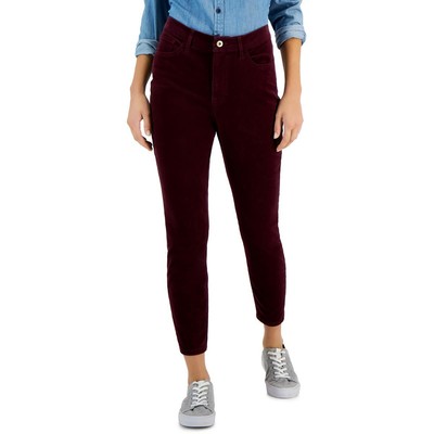 Женские укороченные узкие брюки из вельвета Tribeca фиолетового цвета от Tommy Hilfiger 12 BHFO 2541