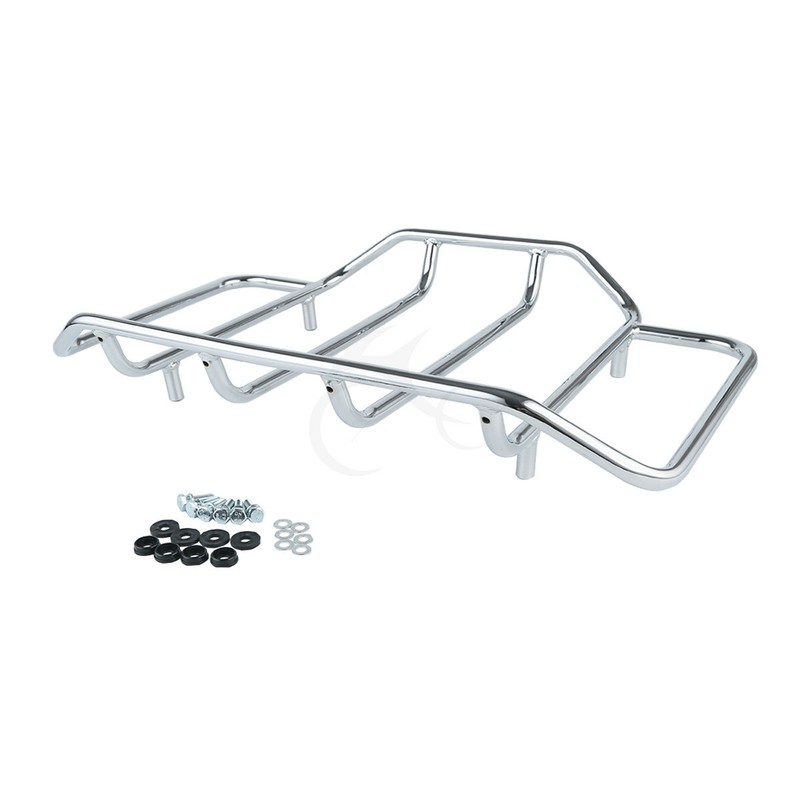 Chrome Trunk Luggage Rack Rail Fit For Harley Touring Electra Street