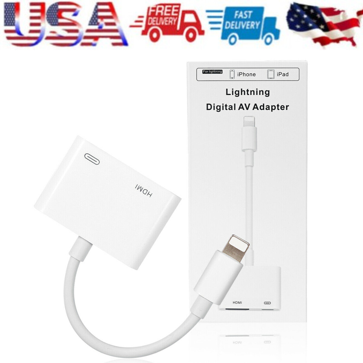 아이폰 아이패드 애플 iPad Lightning-HDMI 디지털 TV AV 어댑터 1080P HDMI 케이블-모바일 11번가