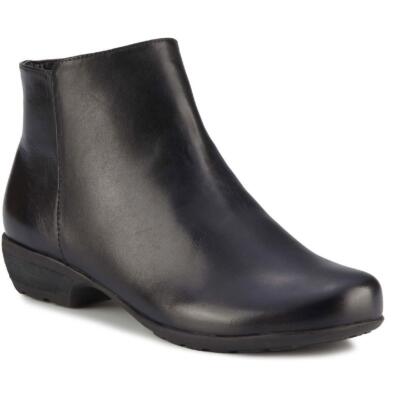 

Женские кожаные короткие ботильоны на молнии Ezra Walking Cradles BHFO 0099, Black nappa, Ezra