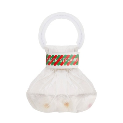 30 Pack No Mess White Throw Streamers for Birthday Party, Wedding, Grand Opening