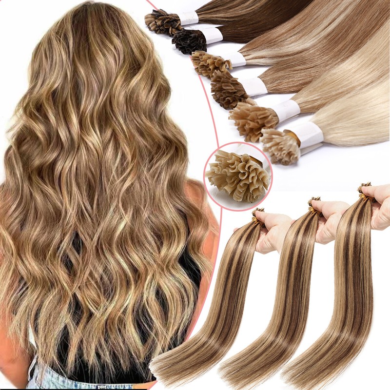 CLEARANCE Nail UTip Human Hair Extensions Pre Bonded Fusion Keratin 100S=100G US