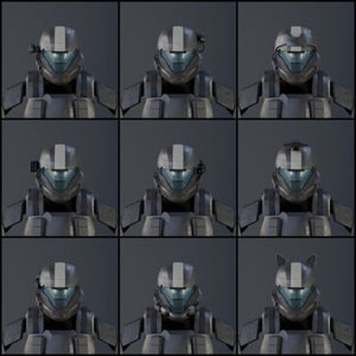 Halo ODST Helmet Accessory Pack — 3D Printed RAW DIY Cosplay Helmet Kit