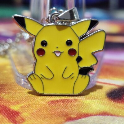 Pikachu Pokemon Silver Necklace Chain Anime Gift Style metal steel Alloy 151 