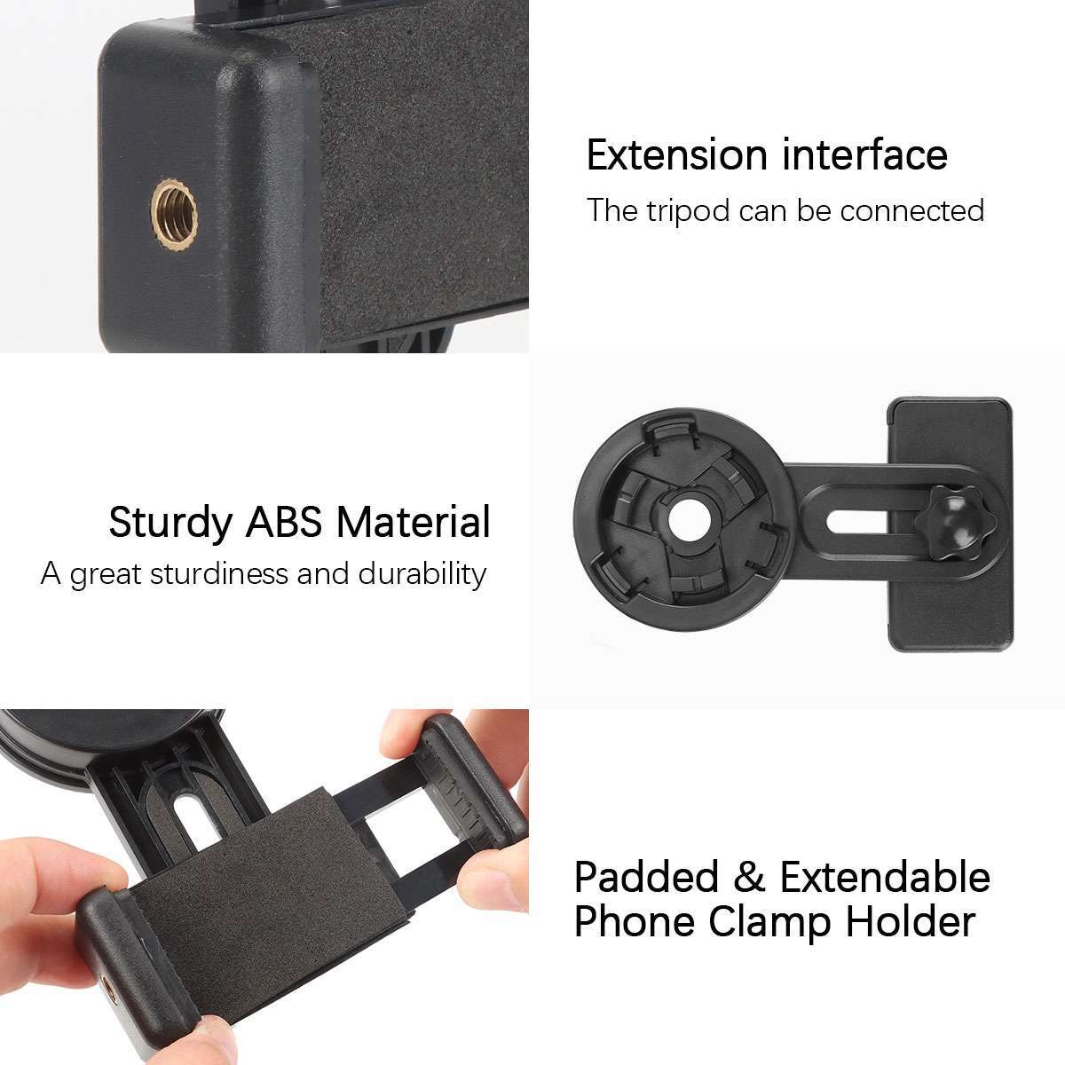 Cell Phone Adapter Mount Binocular Monocular Spotting Scope Telescope Universal