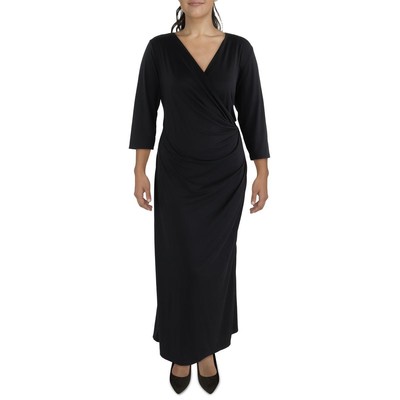 24seven Comfort Apparel Женское длинное макси-платье с черным стихарем плюс 2X BHFO 4597
